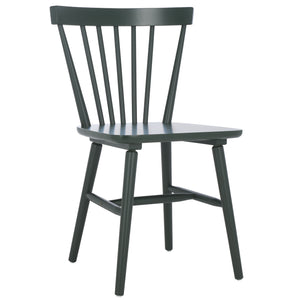 Safavieh Winona Spindle Dining Chairs - Timeless Farmhouse Style With Curved Back & Durable Rubberwood Design Garden Green Wood Dch8500p-set2