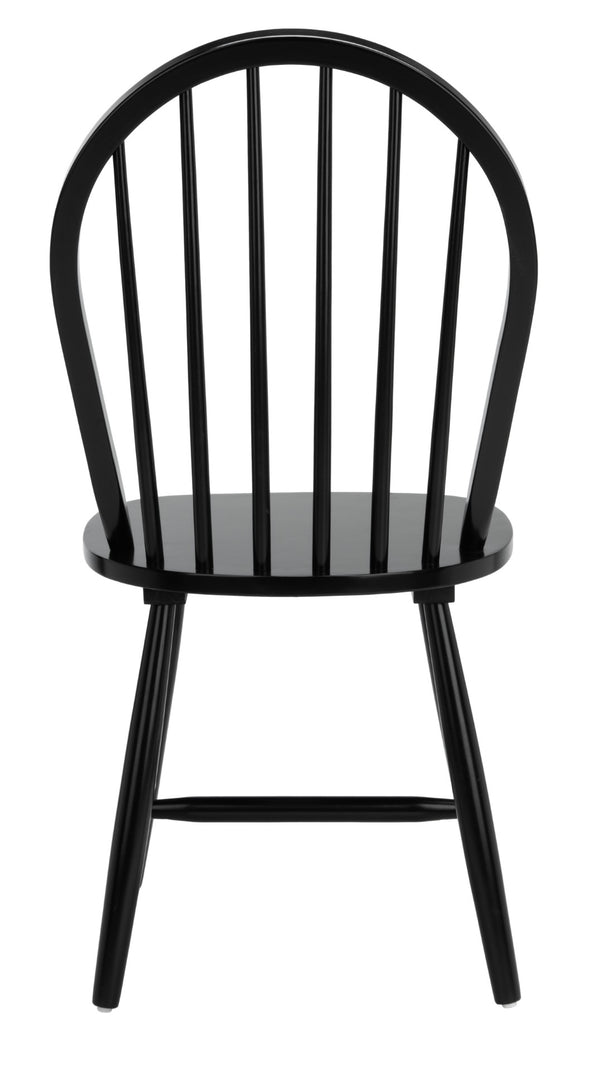 Safavieh CAMDEN Spindle Back Dining Chair Set of 2 - Timeless Americana Charm for Elegant Dining Spaces Black DCH8501A-SET2