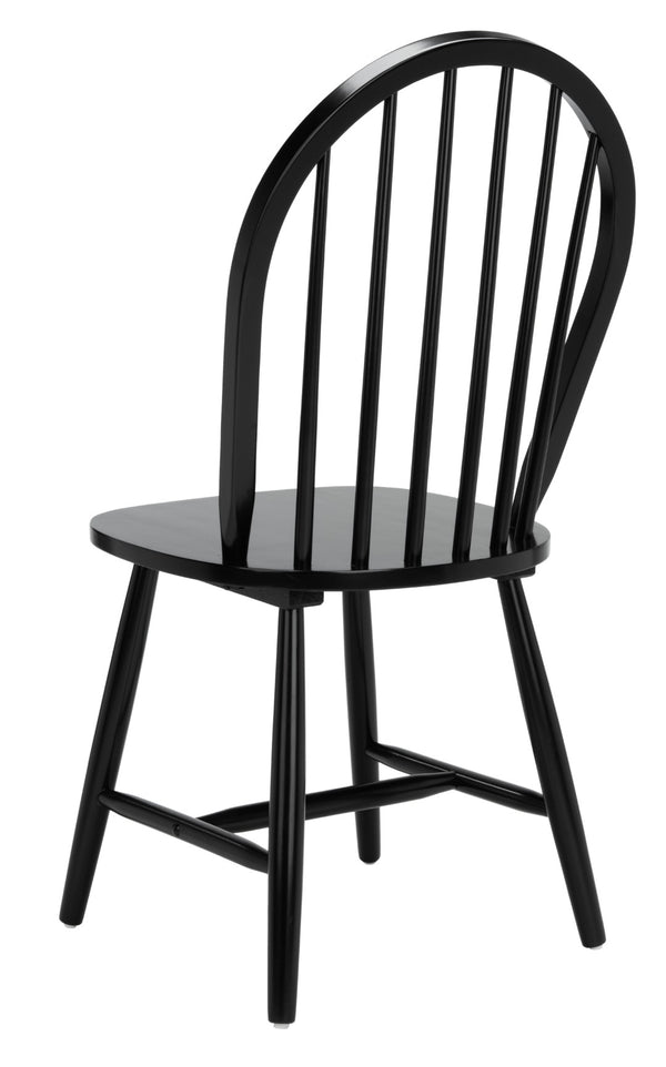 Safavieh CAMDEN Spindle Back Dining Chair Set of 2 - Timeless Americana Charm for Elegant Dining Spaces Black DCH8501A-SET2
