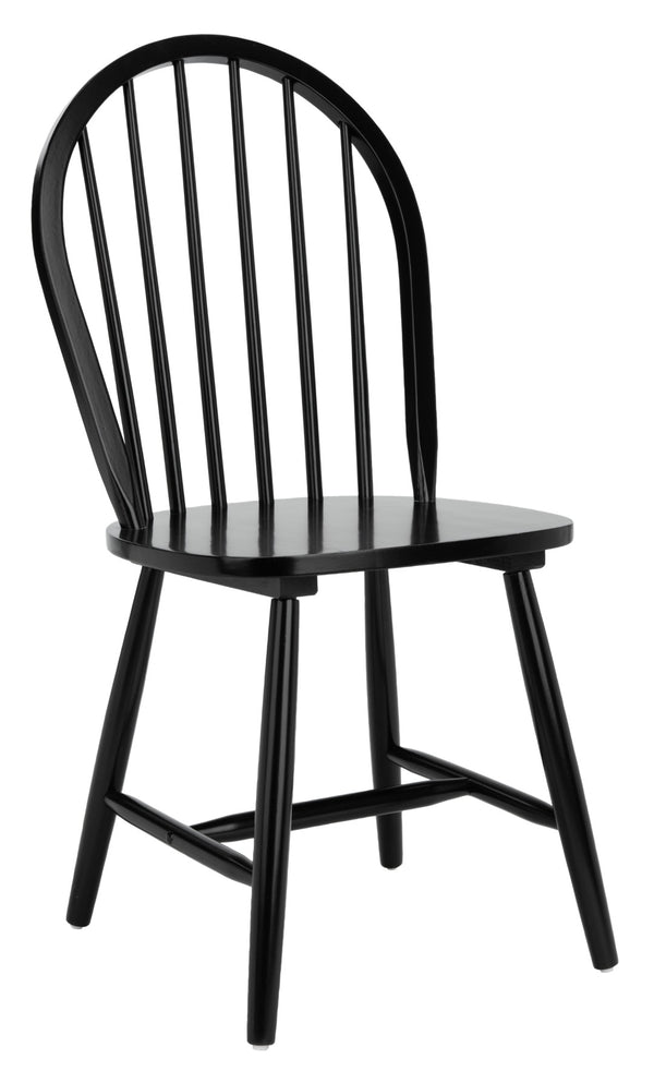 Safavieh CAMDEN Spindle Back Dining Chair Set of 2 - Timeless Americana Charm for Elegant Dining Spaces Black DCH8501A-SET2