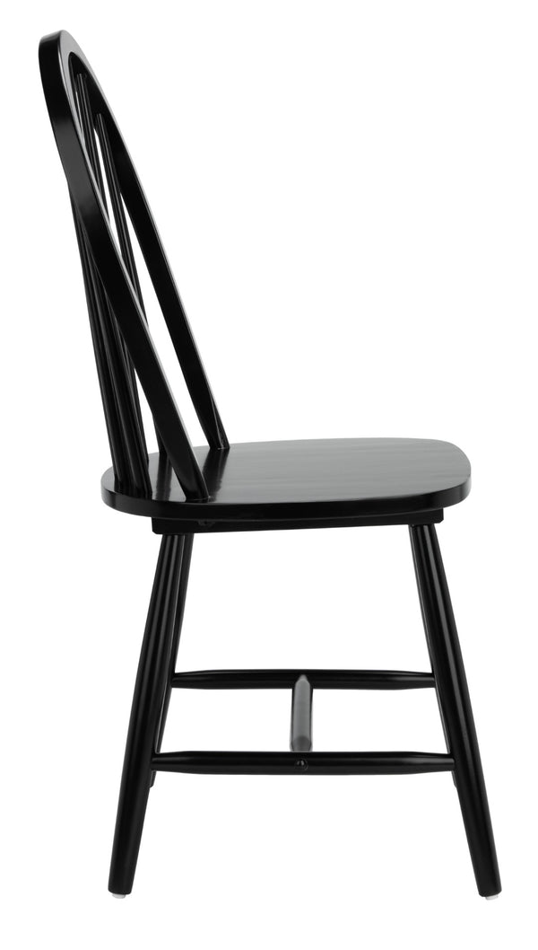 Safavieh CAMDEN Spindle Back Dining Chair Set of 2 - Timeless Americana Charm for Elegant Dining Spaces Black DCH8501A-SET2