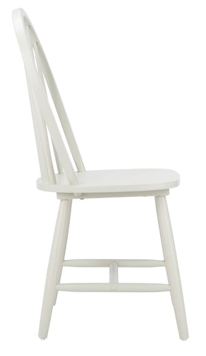 Safavieh CAMDEN Spindle Back Dining Chair Set of 2 - Timeless Americana Charm for Elegant Dining Spaces Off White DCH8501C-SET2