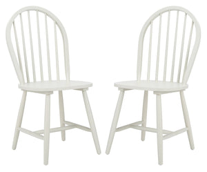 Safavieh CAMDEN Spindle Back Dining Chair Set of 2 - Timeless Americana Charm for Elegant Dining Spaces Off White DCH8501C-SET2