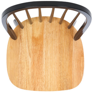 Safavieh CAMDEN Spindle Back Dining Chair Set of 2 - Timeless Americana Charm for Elegant Dining Spaces Natural / Black DCH8501G-SET2