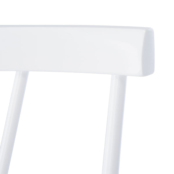 Safavieh TAYTEN Spindle Back Dining Chair for Modern Farmhouse Charm - Stylish and Durable Seating Set of Two White DCH8502A-SET2