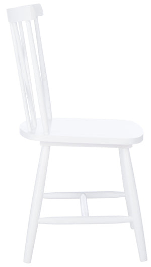 Safavieh TAYTEN Spindle Back Dining Chair for Modern Farmhouse Charm - Stylish and Durable Seating Set of Two White DCH8502A-SET2