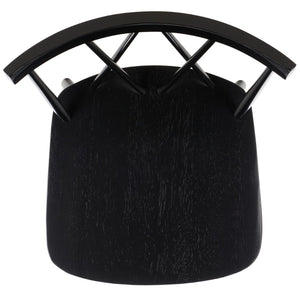 Safavieh TAYTEN Spindle Back Dining Chair for Modern Farmhouse Charm - Stylish and Durable Seating Set of Two Black DCH8502B-SET2