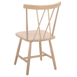 Safavieh Tayten Spindle Back Solid Wood Dining Chair Whitewashed Farmhouse Style DCH8502E-SET2