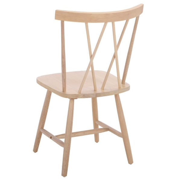 Safavieh Tayten Spindle Back Solid Wood Dining Chair Whitewashed Farmhouse Style DCH8502E-SET2