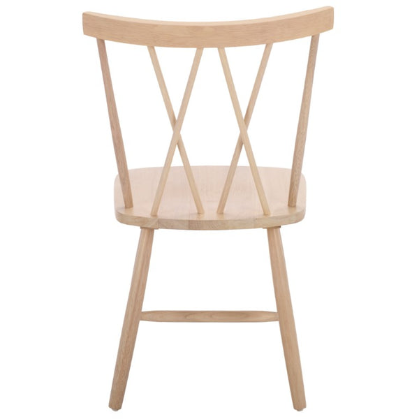 Safavieh Tayten Spindle Back Solid Wood Dining Chair Whitewashed Farmhouse Style DCH8502E-SET2
