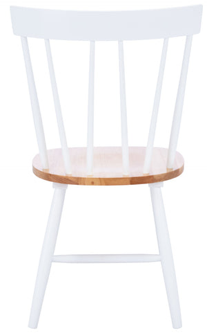 Safavieh KEALEY Dining Chair - Timeless Farmhouse Charm with Spindle-Back Design for Modern Dining Spaces Natural / White DCH8503A-SET2