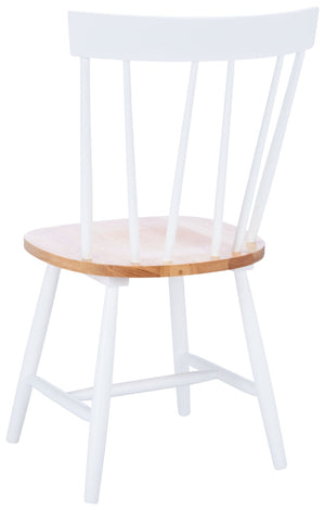 Safavieh KEALEY Dining Chair - Timeless Farmhouse Charm with Spindle-Back Design for Modern Dining Spaces Natural / White DCH8503A-SET2