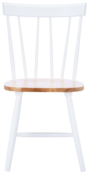 Safavieh KEALEY Dining Chair - Timeless Farmhouse Charm with Spindle-Back Design for Modern Dining Spaces Natural / White DCH8503A-SET2
