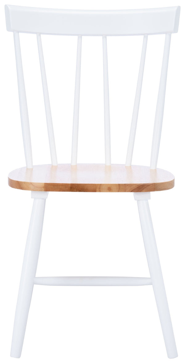 Safavieh KEALEY Dining Chair - Timeless Farmhouse Charm with Spindle-Back Design for Modern Dining Spaces Natural / White DCH8503A-SET2