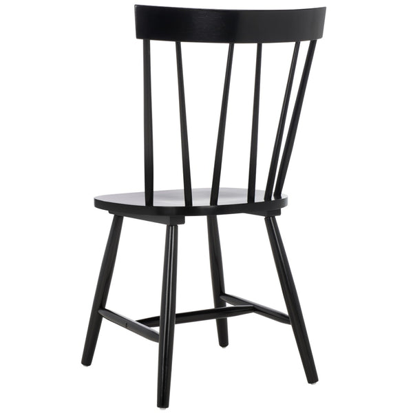Safavieh KEALEY Dining Chair - Timeless Farmhouse Charm with Spindle-Back Design for Modern Dining Spaces Black DCH8503B-SET2