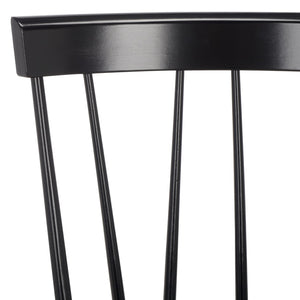 Safavieh KEALEY Dining Chair - Timeless Farmhouse Charm with Spindle-Back Design for Modern Dining Spaces Black DCH8503B-SET2