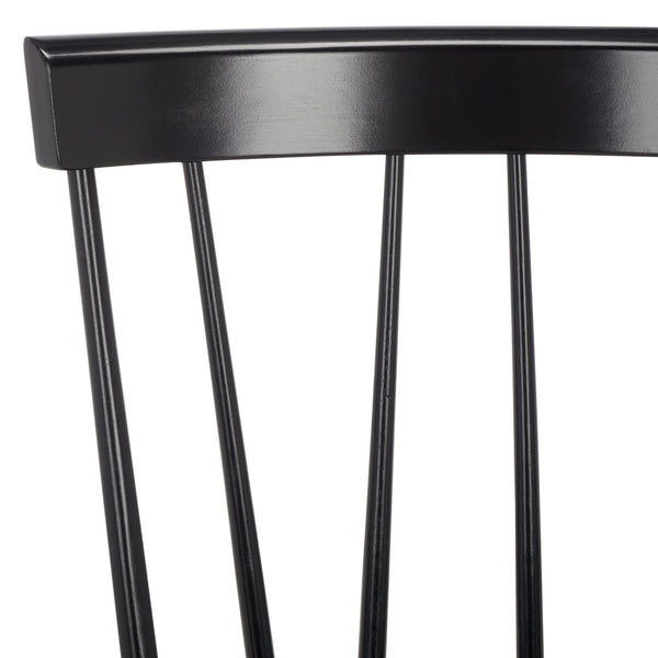 Safavieh KEALEY Dining Chair - Timeless Farmhouse Charm with Spindle-Back Design for Modern Dining Spaces Black DCH8503B-SET2