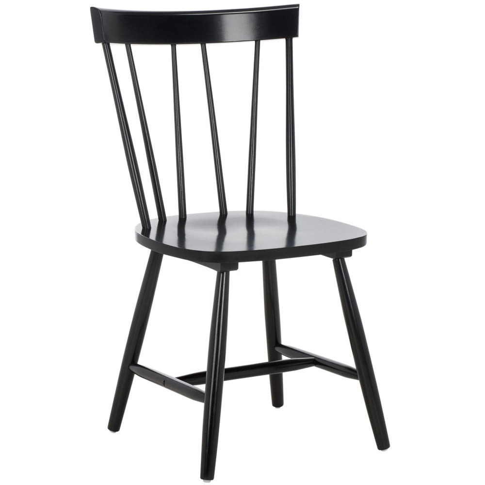 Safavieh KEALEY Dining Chair - Timeless Farmhouse Charm with Spindle-Back Design for Modern Dining Spaces Black DCH8503B-SET2