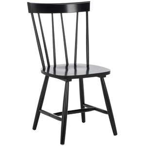Safavieh KEALEY Dining Chair - Timeless Farmhouse Charm with Spindle-Back Design for Modern Dining Spaces Black DCH8503B-SET2
