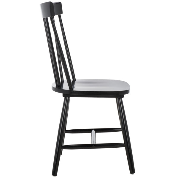 Safavieh KEALEY Dining Chair - Timeless Farmhouse Charm with Spindle-Back Design for Modern Dining Spaces Black DCH8503B-SET2