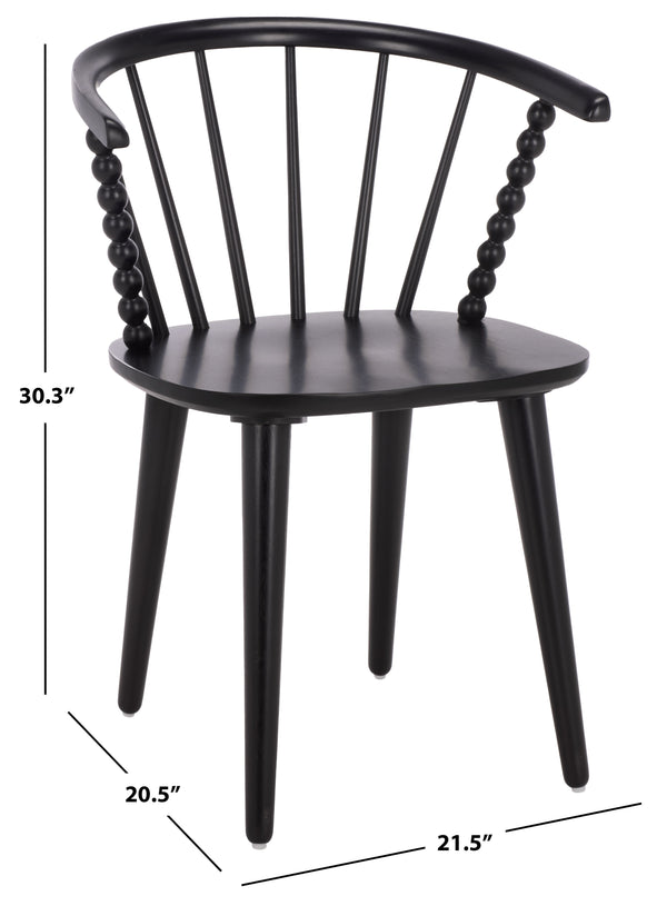 Paras Curved Back Dining Chair Set Of 2 | Solid Wood Frame, Ergonomic Lumbar Support, Sleek Durable Finish