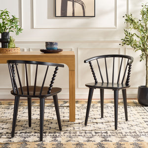 Paras Curved Back Dining Chair Set Of 2 | Solid Wood Frame, Ergonomic Lumbar Support, Sleek Durable Finish