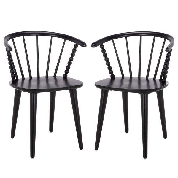 Paras Curved Back Dining Chair Set Of 2 | Solid Wood Frame, Ergonomic Lumbar Support, Sleek Durable Finish