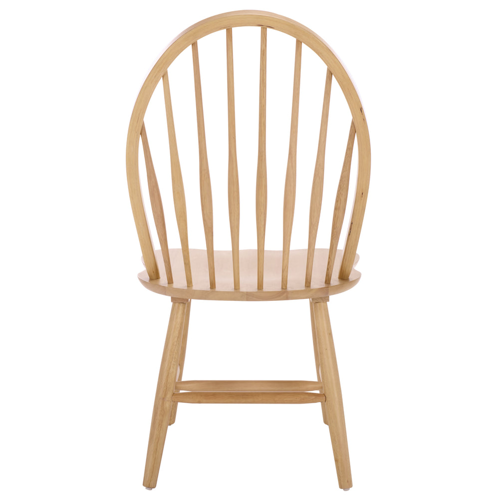 Wendall Spindle Dining Chairs Solid Wood Classic Farmhouse Design Set Of 2 With Contoured Seat For Comfort And Durability