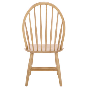 Wendall Spindle Dining Chairs Solid Wood Classic Farmhouse Design Set Of 2 With Contoured Seat For Comfort And Durability