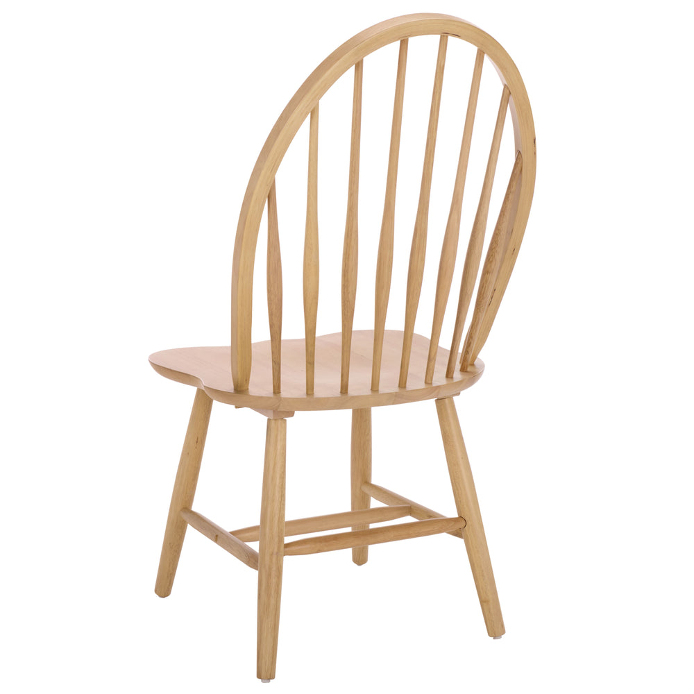 Wendall Spindle Dining Chairs Solid Wood Classic Farmhouse Design Set Of 2 With Contoured Seat For Comfort And Durability