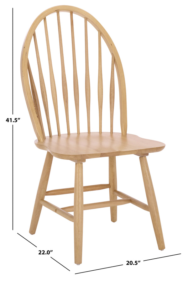 Wendall Spindle Dining Chairs Solid Wood Classic Farmhouse Design Set Of 2 With Contoured Seat For Comfort And Durability