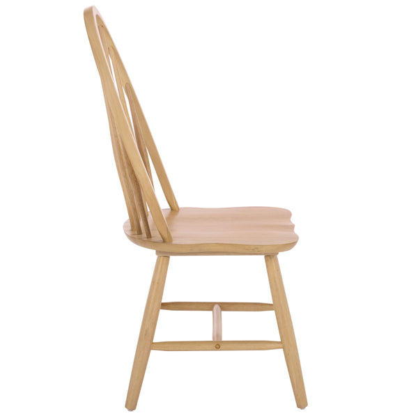 Wendall Spindle Dining Chairs Solid Wood Classic Farmhouse Design Set Of 2 With Contoured Seat For Comfort And Durability