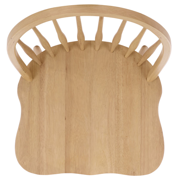 Wendall Spindle Dining Chairs Solid Wood Classic Farmhouse Design Set Of 2 With Contoured Seat For Comfort And Durability