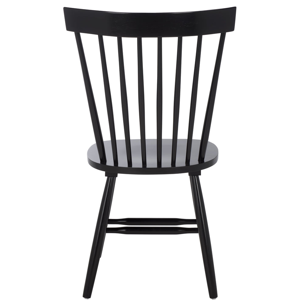 Safavieh Novalyn Spindel Dining Chairs In Black - Stylish, Durable Wood Design Perfect For Modern Dining Spaces Black Wood Dch8550a-set2