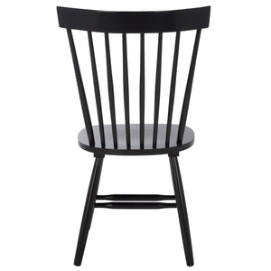 Safavieh Novalyn Spindel Dining Chairs In Black - Stylish, Durable Wood Design Perfect For Modern Dining Spaces Black Wood Dch8550a-set2