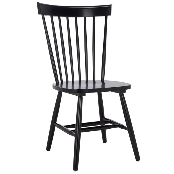 Safavieh Novalyn Spindel Dining Chairs In Black - Stylish, Durable Wood Design Perfect For Modern Dining Spaces Black Wood Dch8550a-set2