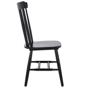 Safavieh Novalyn Spindel Dining Chairs In Black - Stylish, Durable Wood Design Perfect For Modern Dining Spaces Black Wood Dch8550a-set2