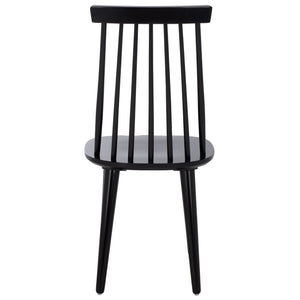 Safavieh Raylin Dining Chairs In Black Wood - Elegant, Comfortable Seating For Stylish Dining Spaces Black Wood Dch8551a-set2