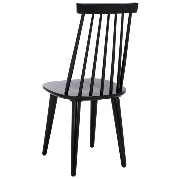 Safavieh Raylin Dining Chairs In Black Wood - Elegant, Comfortable Seating For Stylish Dining Spaces Black Wood Dch8551a-set2