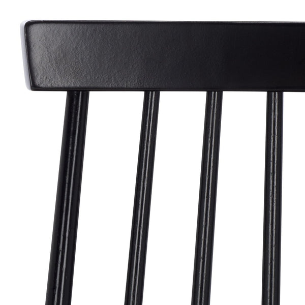Safavieh RAYLIN Dining Chairs in Black - Stylish Wood-Constructed Seats for Modern Dining & Versatile Use DCH8551A-SET2