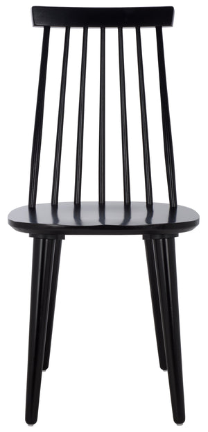Safavieh Raylin Dining Chairs In Black Wood - Elegant, Comfortable Seating For Stylish Dining Spaces Black Wood Dch8551a-set2