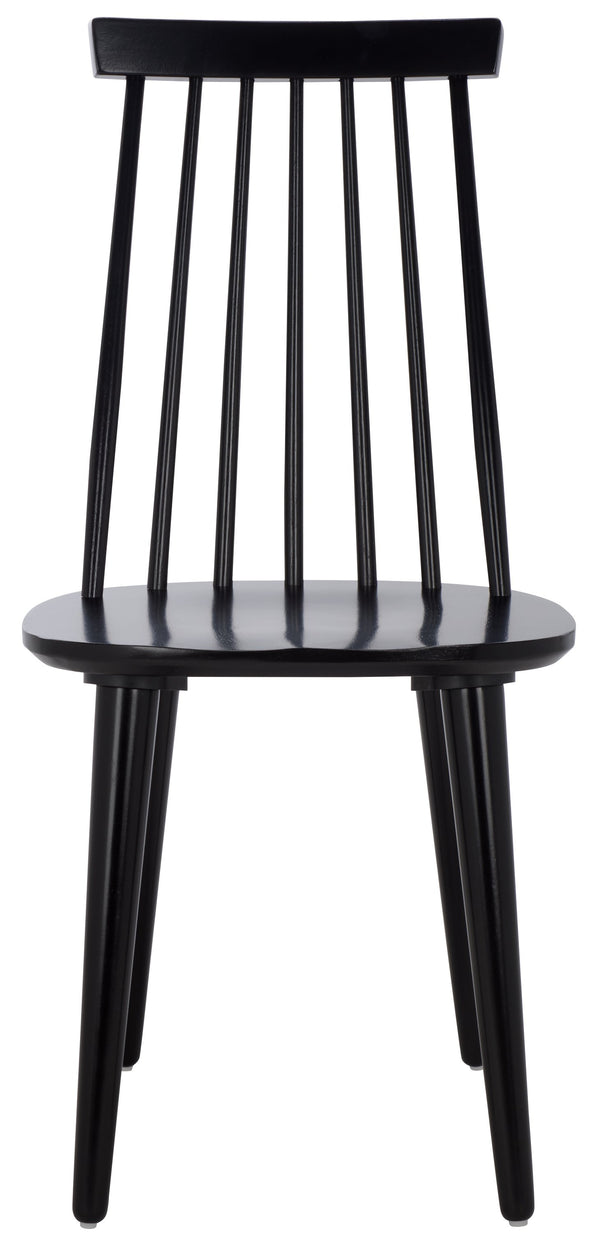 Safavieh Raylin Dining Chairs In Black Wood - Elegant, Comfortable Seating For Stylish Dining Spaces Black Wood Dch8551a-set2