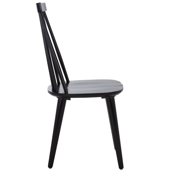 Safavieh Raylin Dining Chairs In Black Wood - Elegant, Comfortable Seating For Stylish Dining Spaces Black Wood Dch8551a-set2