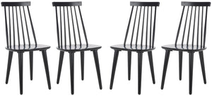 Safavieh RAYLIN Dining Chairs in Black - Stylish Wood-Constructed Seats for Modern Dining & Versatile Use DCH8551A-SET2