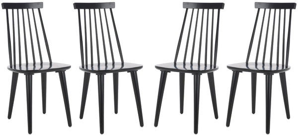 Safavieh RAYLIN Dining Chairs in Black - Stylish Wood-Constructed Seats for Modern Dining & Versatile Use DCH8551A-SET2