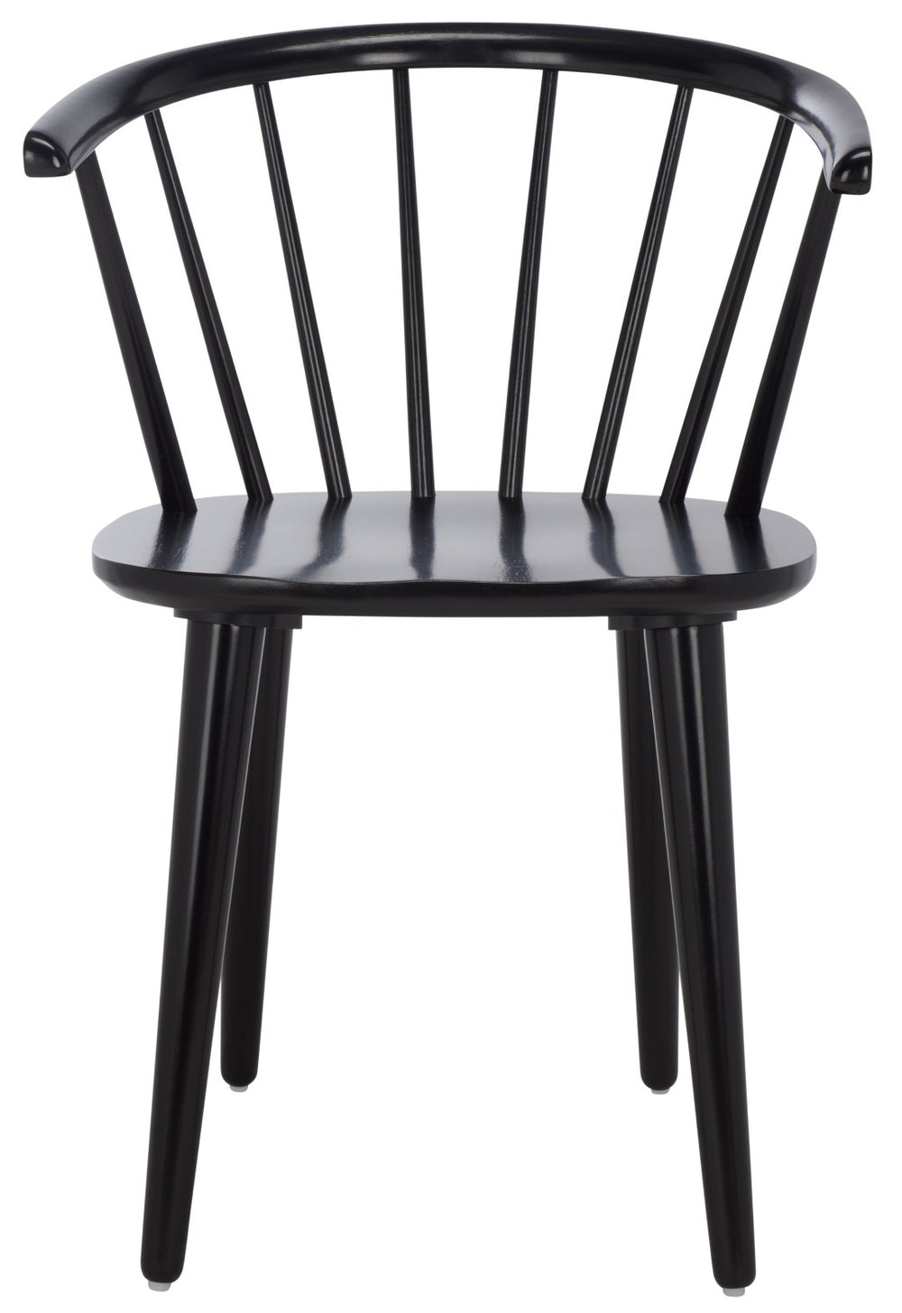 Safavieh MANDALYN Dining Chairs in Deep Black – Timeless Elegance, Durable Solid Wood, Ergonomic Comfort Design DCH8552A-SET2