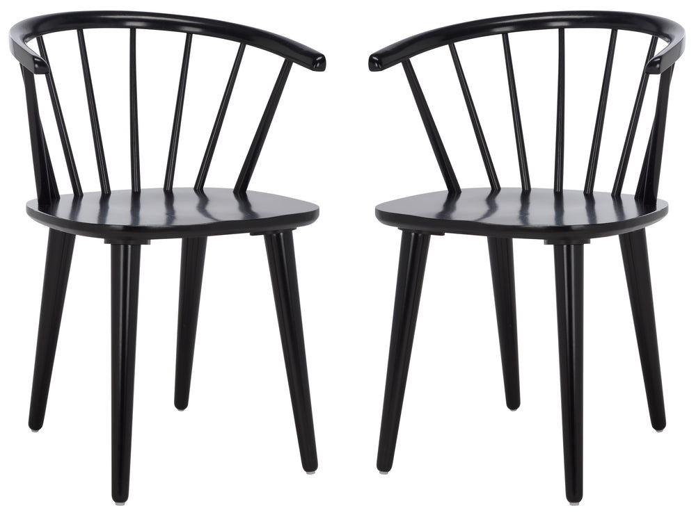 Safavieh Mandalyn Dining Chairs In Elegant Black – Stylish, Comfortable, And Perfect For Any Dining Space! Black Wood Dch8552a-set2