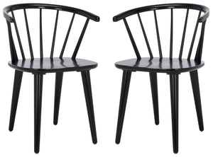 Safavieh Mandalyn Dining Chairs In Elegant Black – Stylish, Comfortable, And Perfect For Any Dining Space! Black Wood Dch8552a-set2