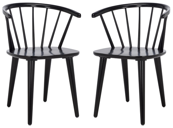 Safavieh Mandalyn Dining Chairs In Elegant Black – Stylish, Comfortable, And Perfect For Any Dining Space! Black Wood Dch8552a-set2