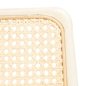 Safavieh REINHARDT RATTAN DINING CHAIR - Coastal Charm Meets Contemporary Comfort for Stylish Dining Spaces White / Ivory DCH8800B-SET2
